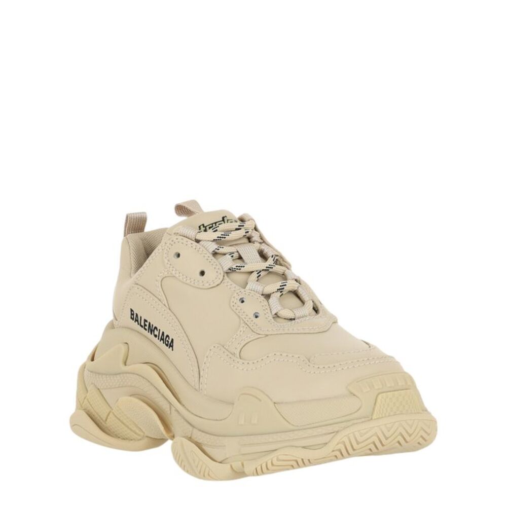 Balenciaga Triple S Low-Top Sneakers Beige Womens - Picture 2 of 6